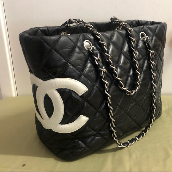 Authentic Chanel Cambon Line Large Leather Tote Bag - Picture 3 of 12